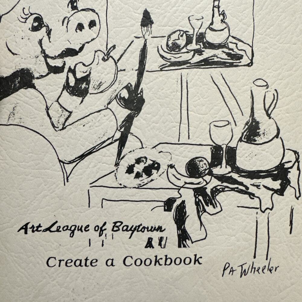 1988 Paintable Edibles Art League of Baytown Texas - Create a Cookbook - Picture 2 of 7
